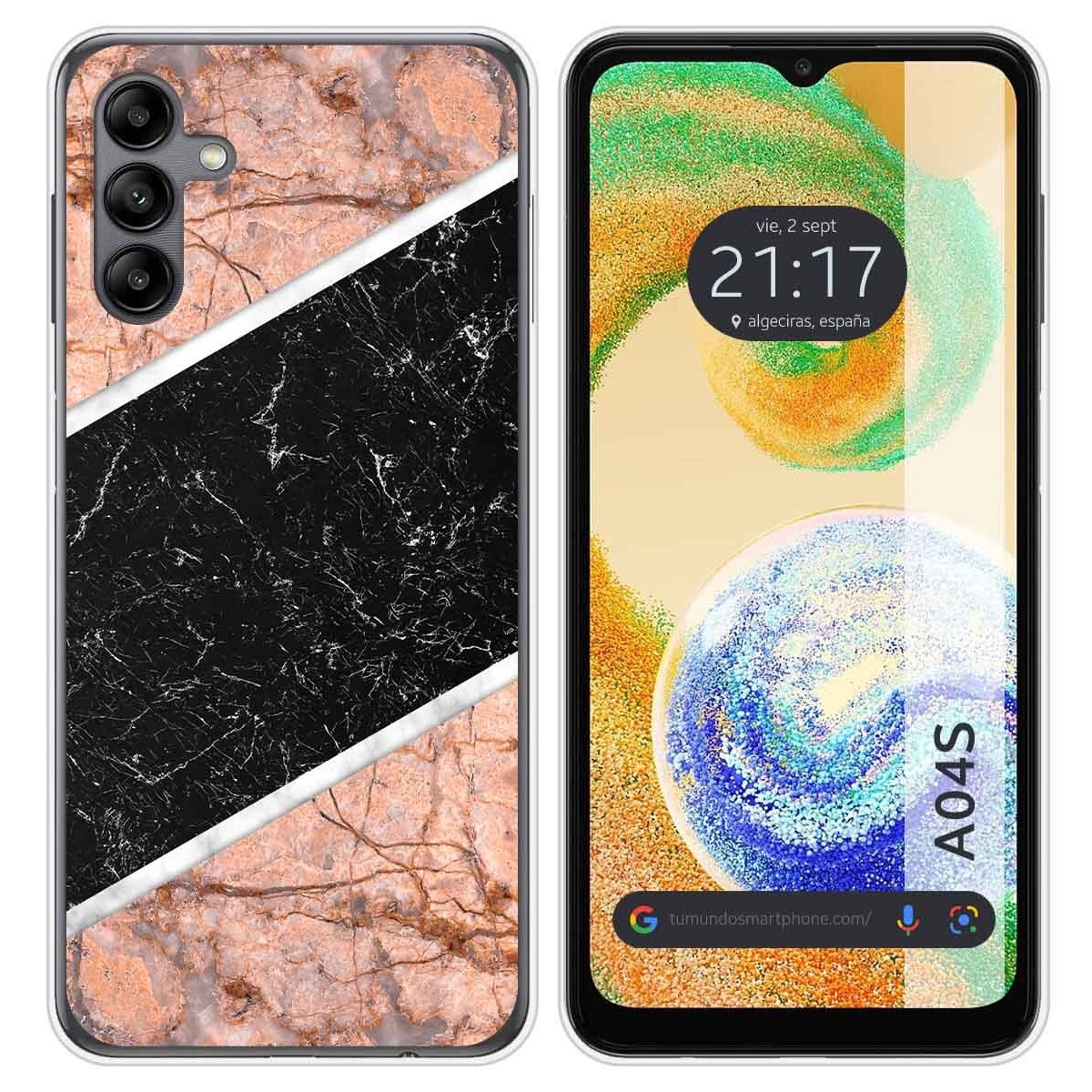 Funda Silicona para Samsung Galaxy A04s diseño Mármol 07 Dibujos