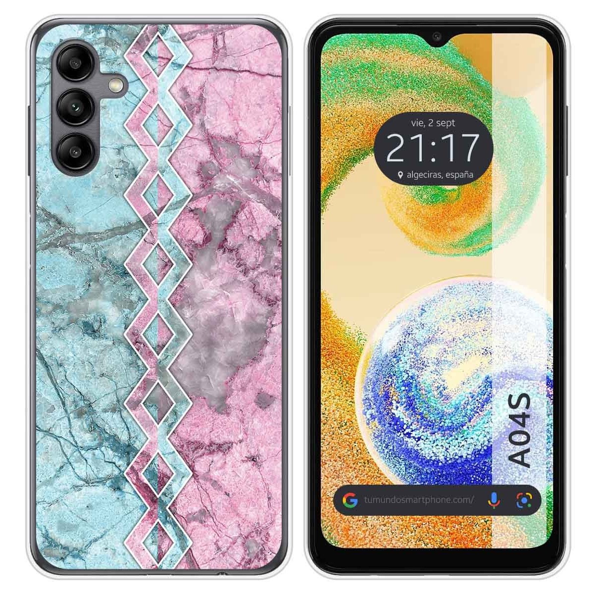 Funda Silicona para Samsung Galaxy A04s diseño Mármol 08 Dibujos