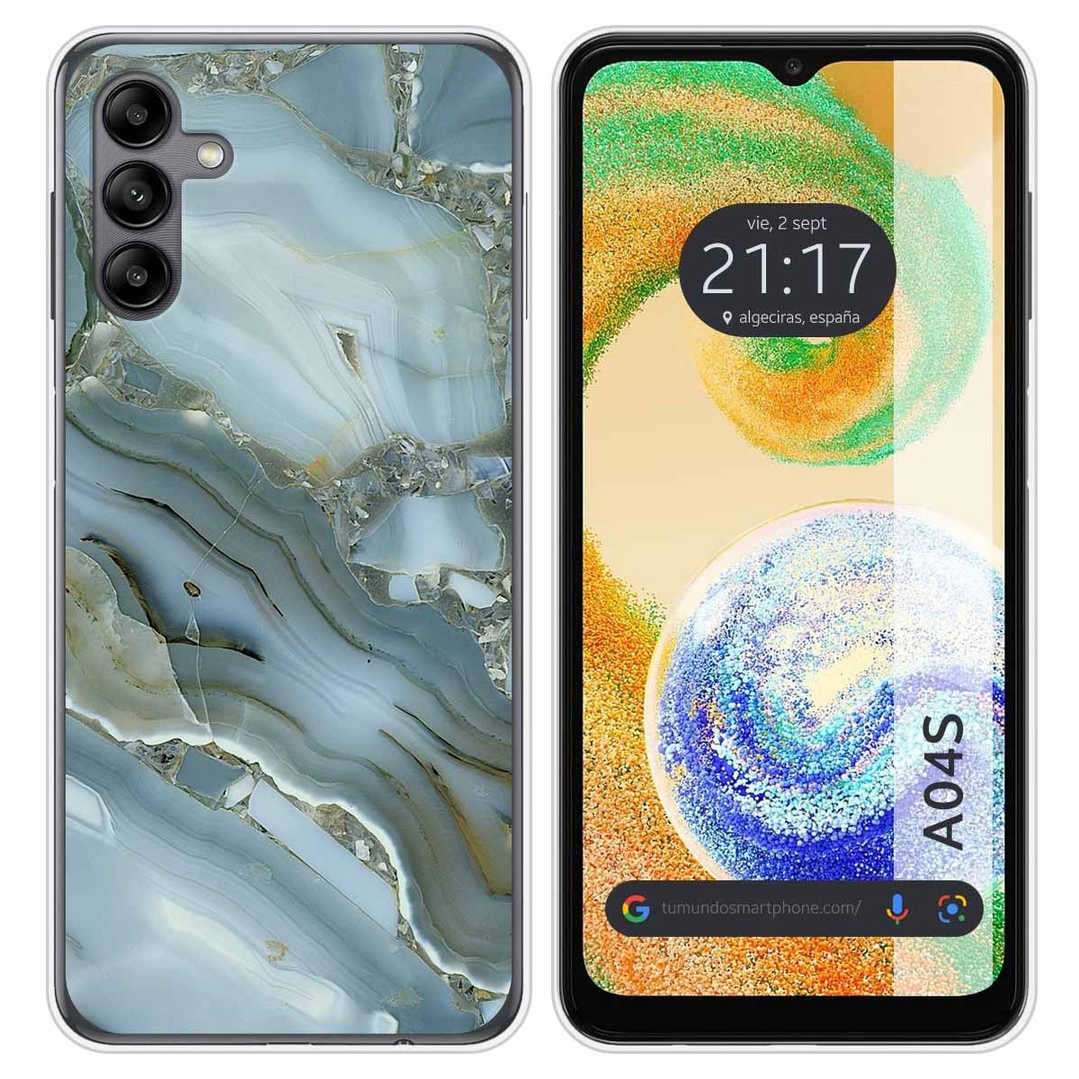 Funda Silicona para Samsung Galaxy A04s diseño Mármol 09 Dibujos