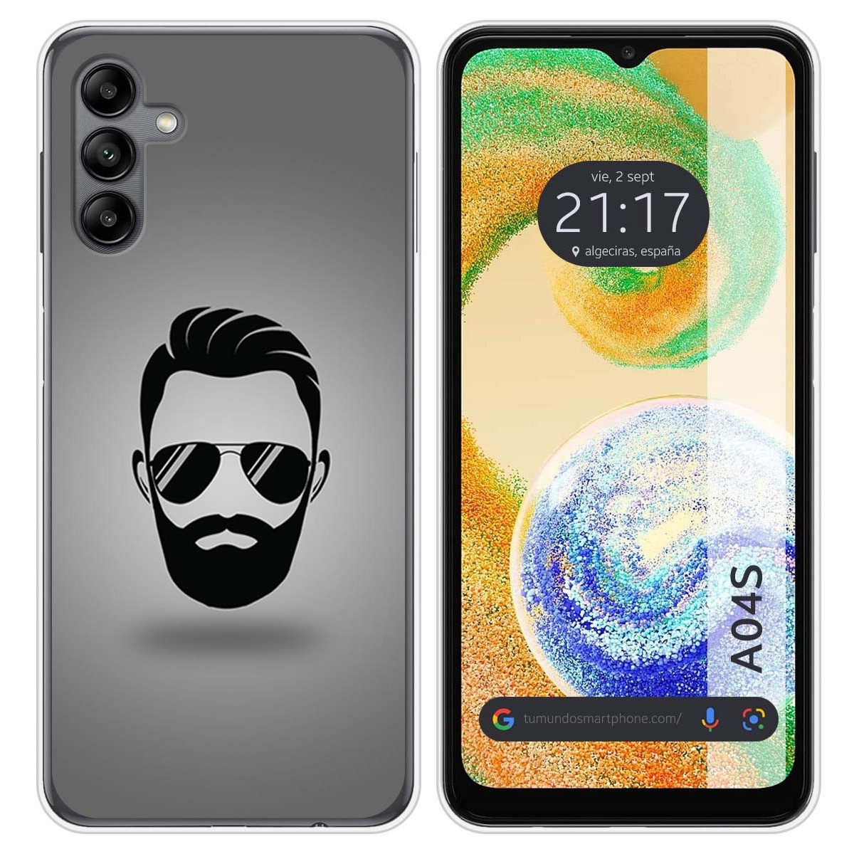 Funda Silicona para Samsung Galaxy A04s diseño Barba Dibujos