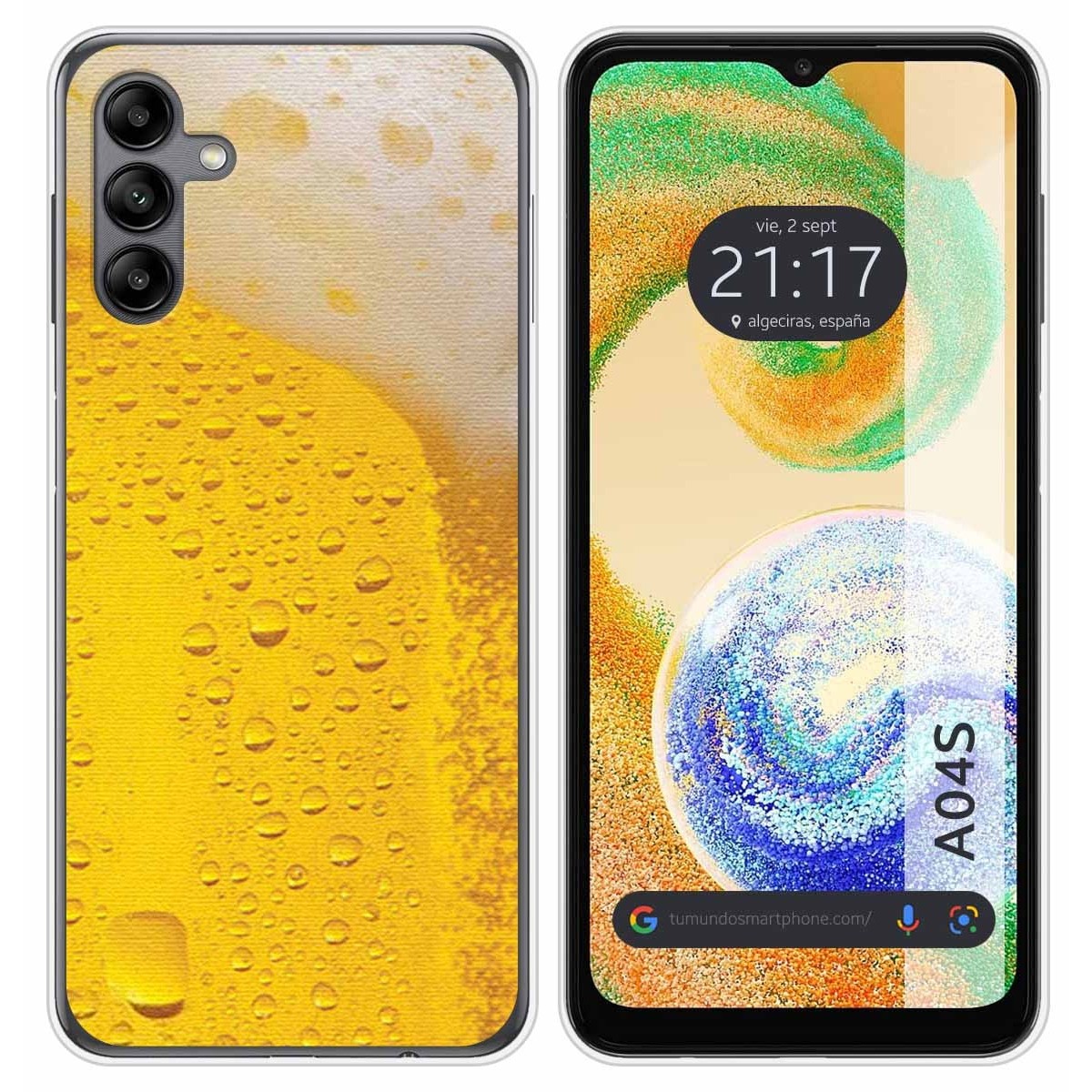 Funda Silicona para Samsung Galaxy A04s diseño Cerveza Dibujos