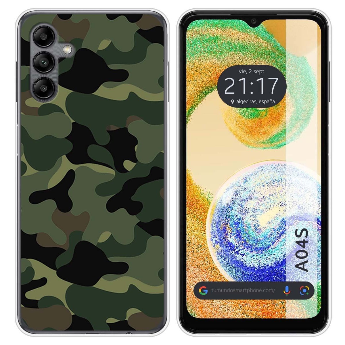 Funda Silicona para Samsung Galaxy A04s diseño Camuflaje Dibujos