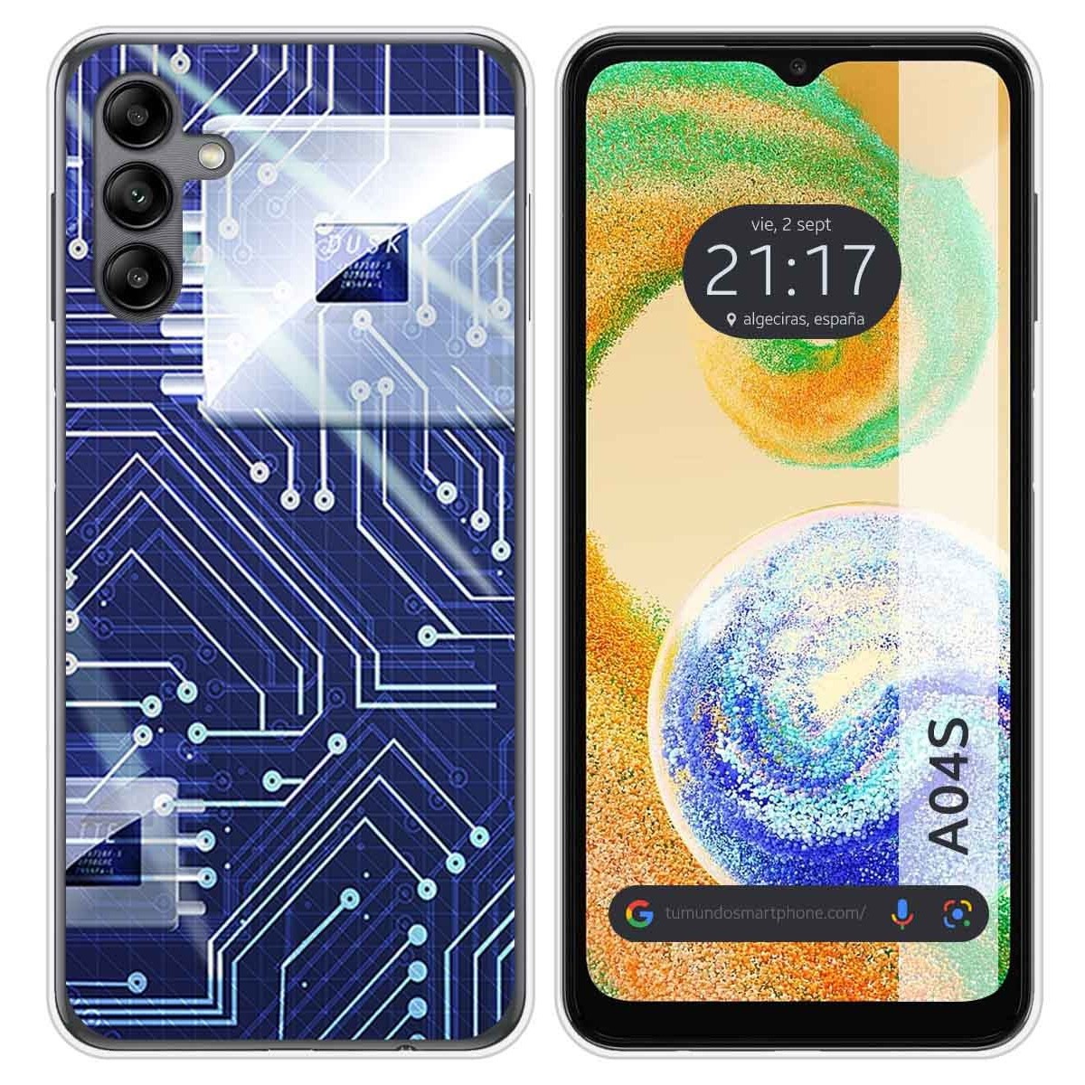 Funda Silicona para Samsung Galaxy A04s diseño Circuito Dibujos