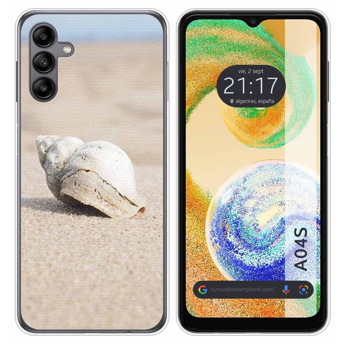 Funda Silicona para Samsung Galaxy A04s diseño Concha Dibujos