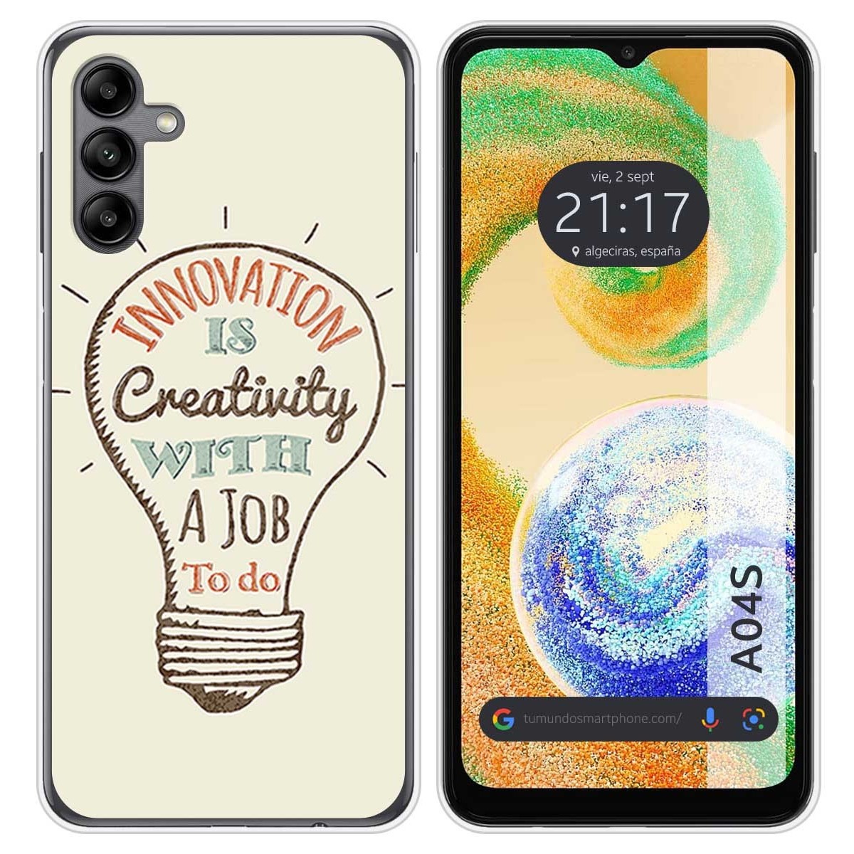 Funda Silicona para Samsung Galaxy A04s diseño Creativity Dibujos