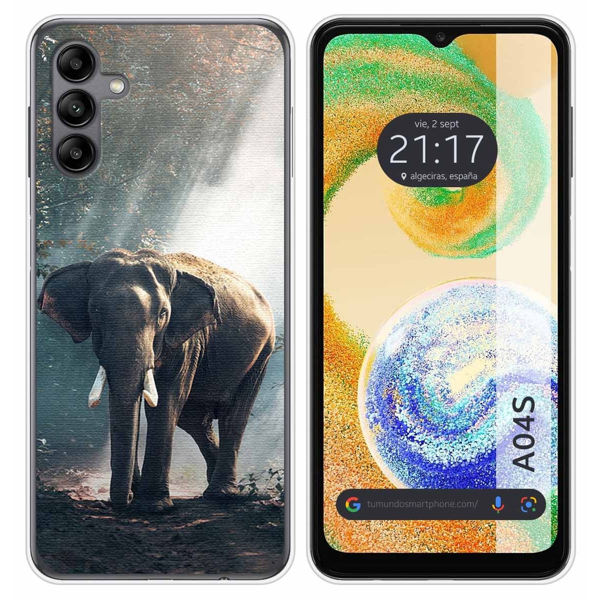 Funda Silicona para Samsung Galaxy A04s diseño Elefante Dibujos