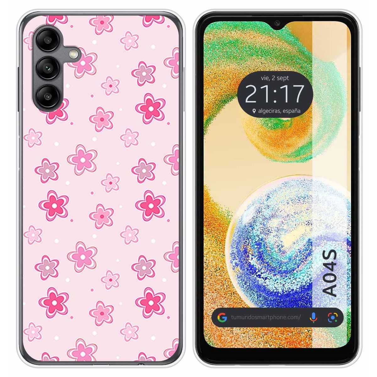 Funda Silicona para Samsung Galaxy A04s diseño Flores Dibujos