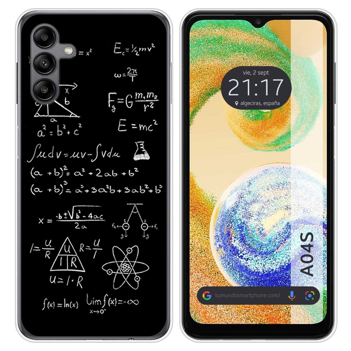 Funda Silicona para Samsung Galaxy A04s diseño Formulas Dibujos