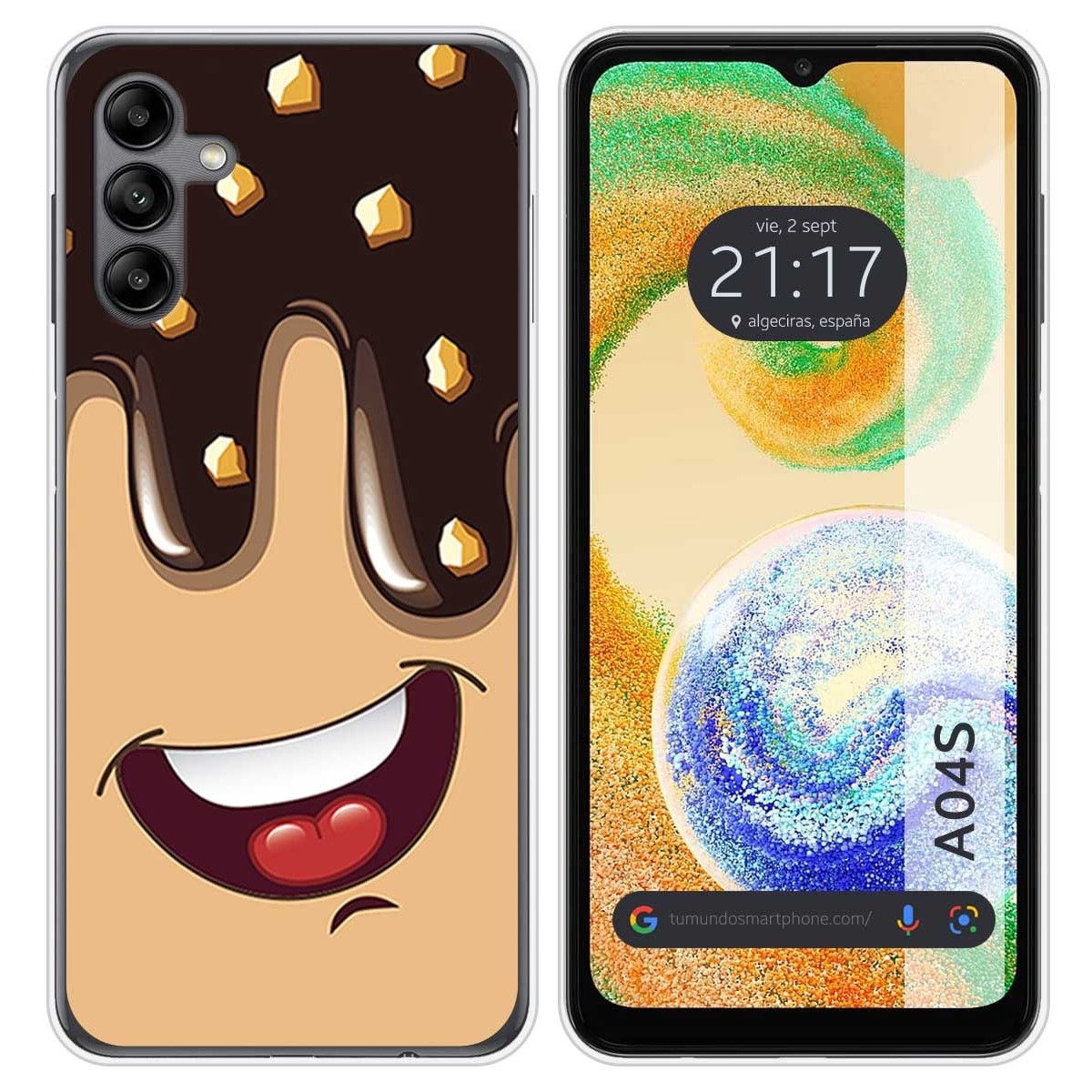 Funda Silicona para Samsung Galaxy A04s diseño Helado Chocolate Dibujos
