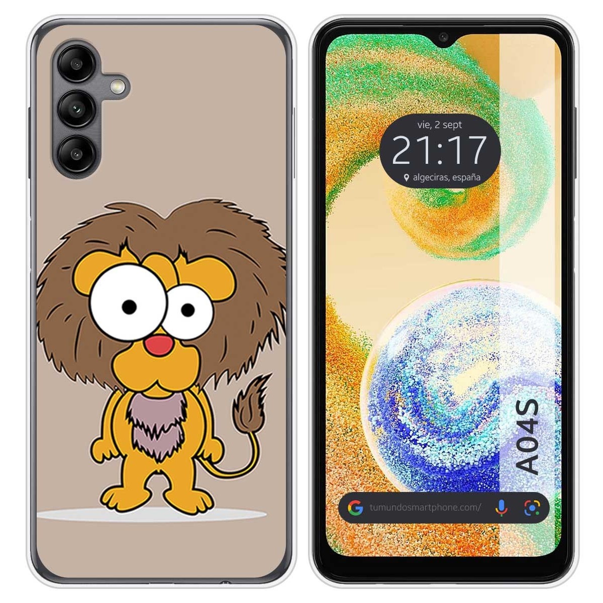 Funda Silicona para Samsung Galaxy A04s diseño Leon Dibujos