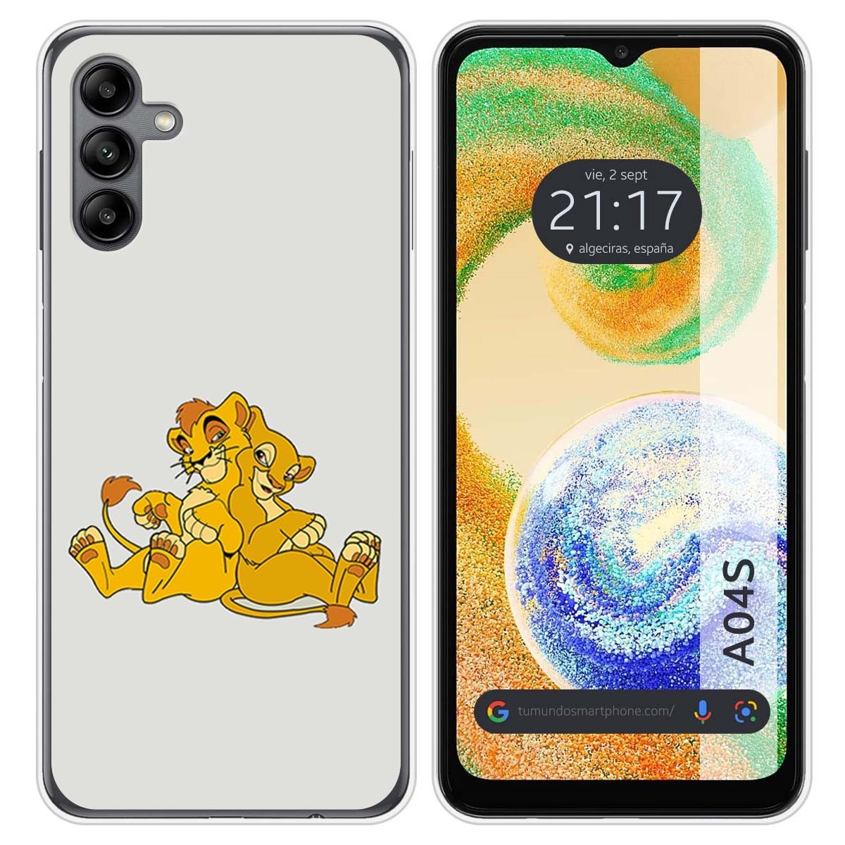 Funda Silicona para Samsung Galaxy A04s diseño Leones Dibujos