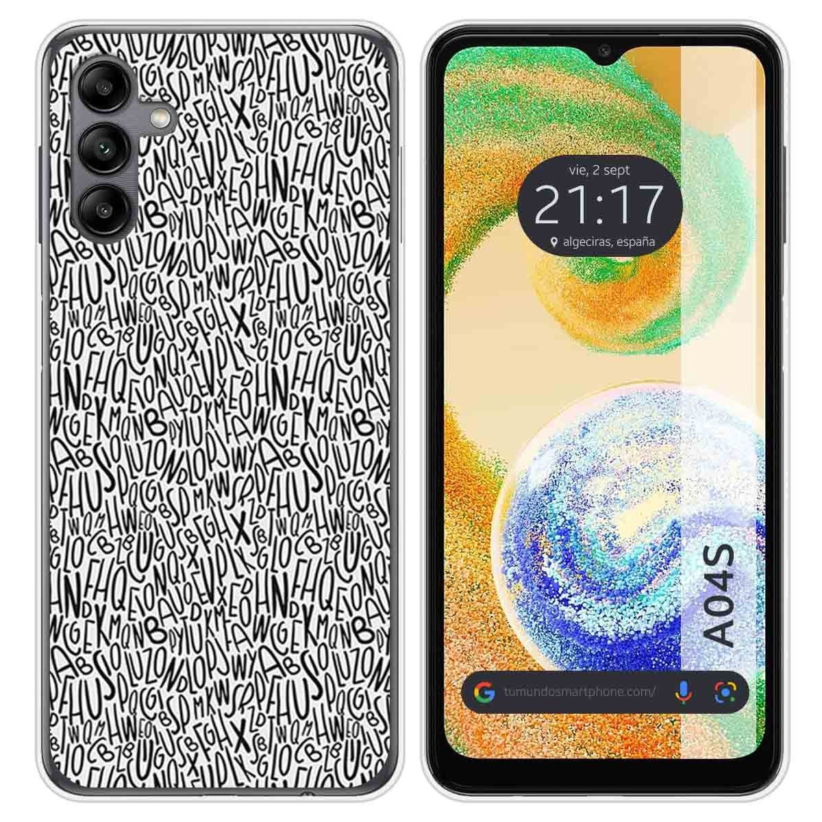 Funda Silicona para Samsung Galaxy A04s diseño Letras Dibujos