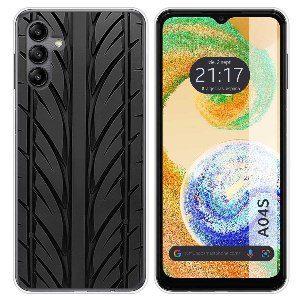 Funda Silicona para Samsung Galaxy A04s diseño Neumatico Dibujos
