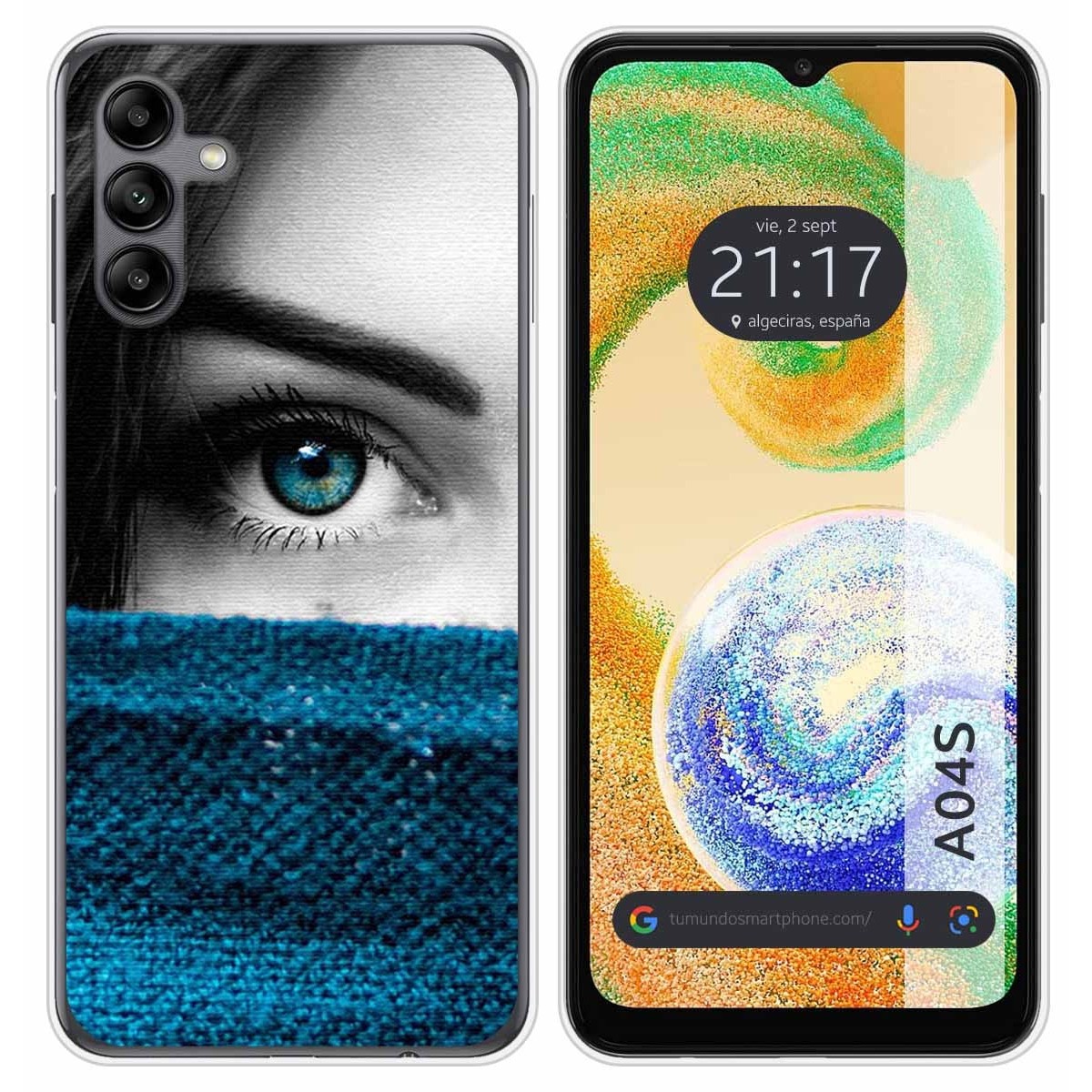 Funda Silicona para Samsung Galaxy A04s diseño Ojo Dibujos
