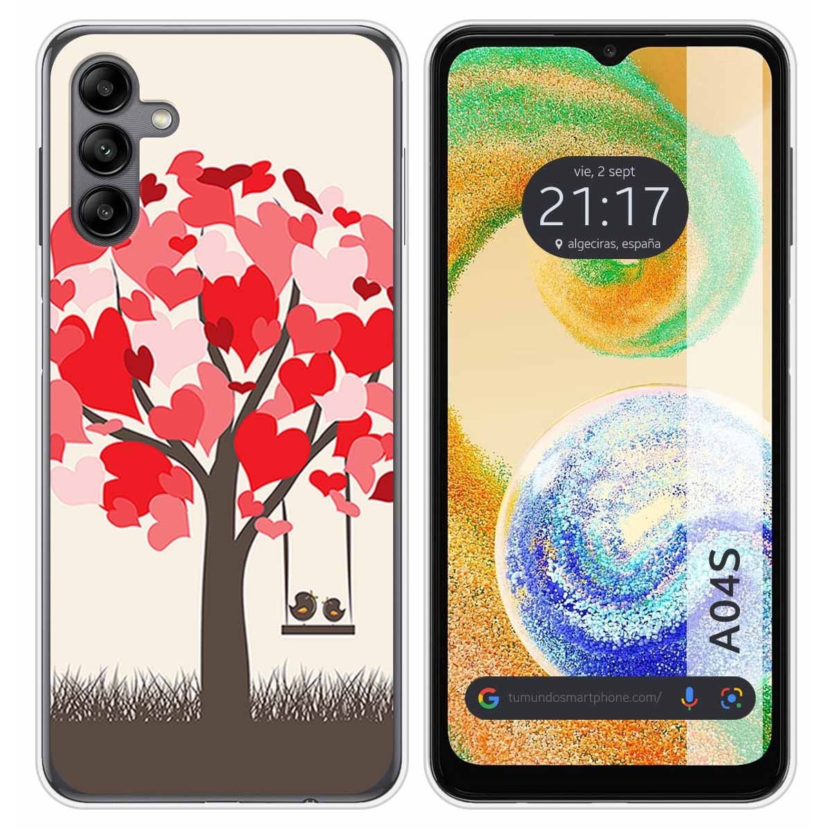 Funda Silicona para Samsung Galaxy A04s diseño Pajaritos Dibujos
