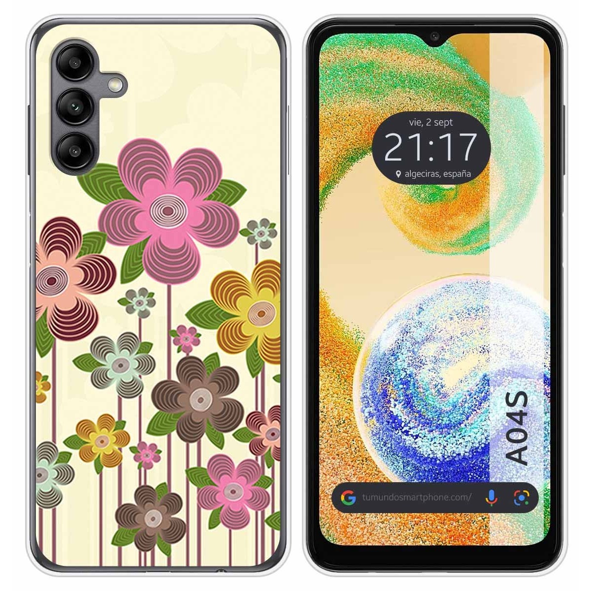 Funda Silicona para Samsung Galaxy A04s diseño Primavera En Flor Dibujos