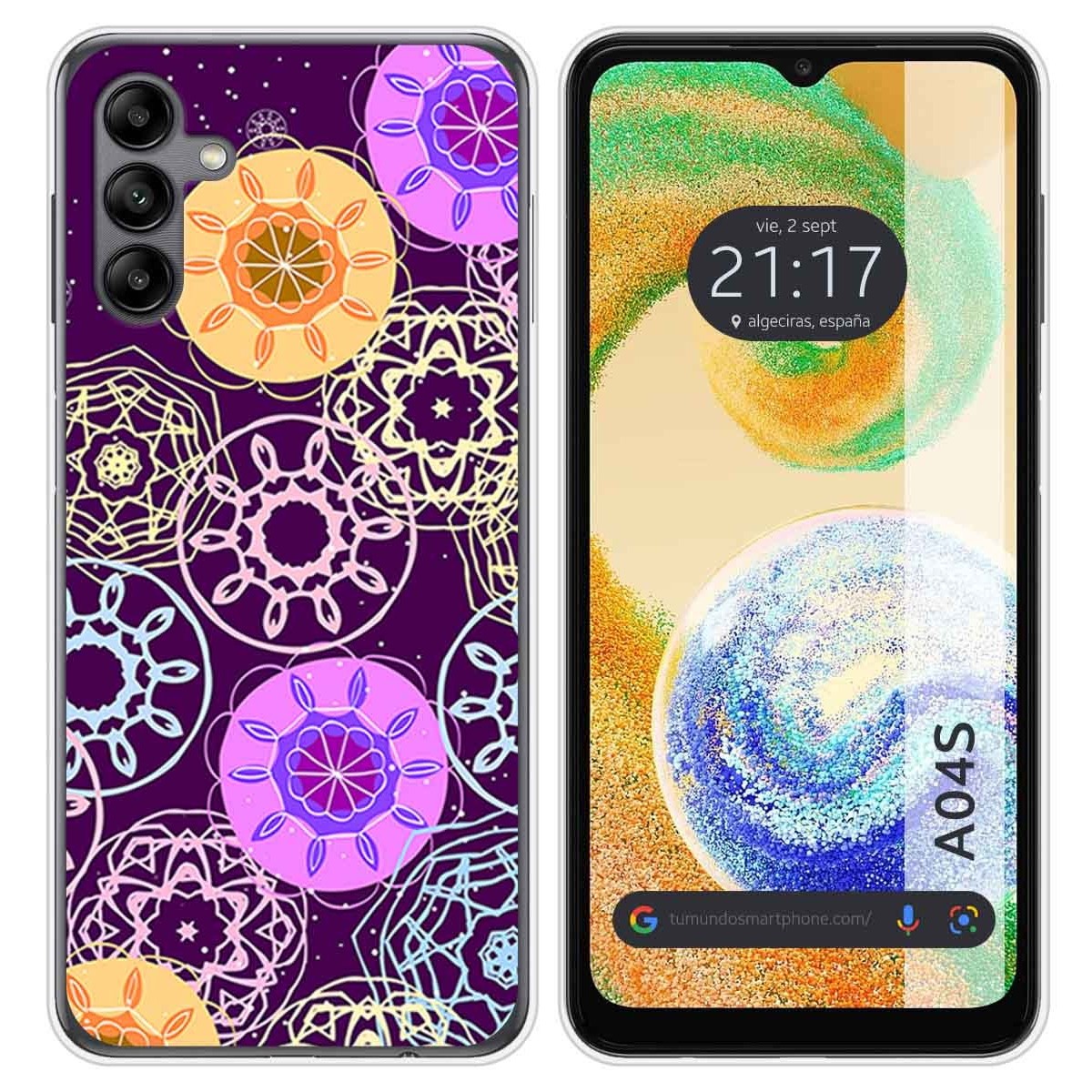 Funda Silicona para Samsung Galaxy A04s diseño Radial Dibujos