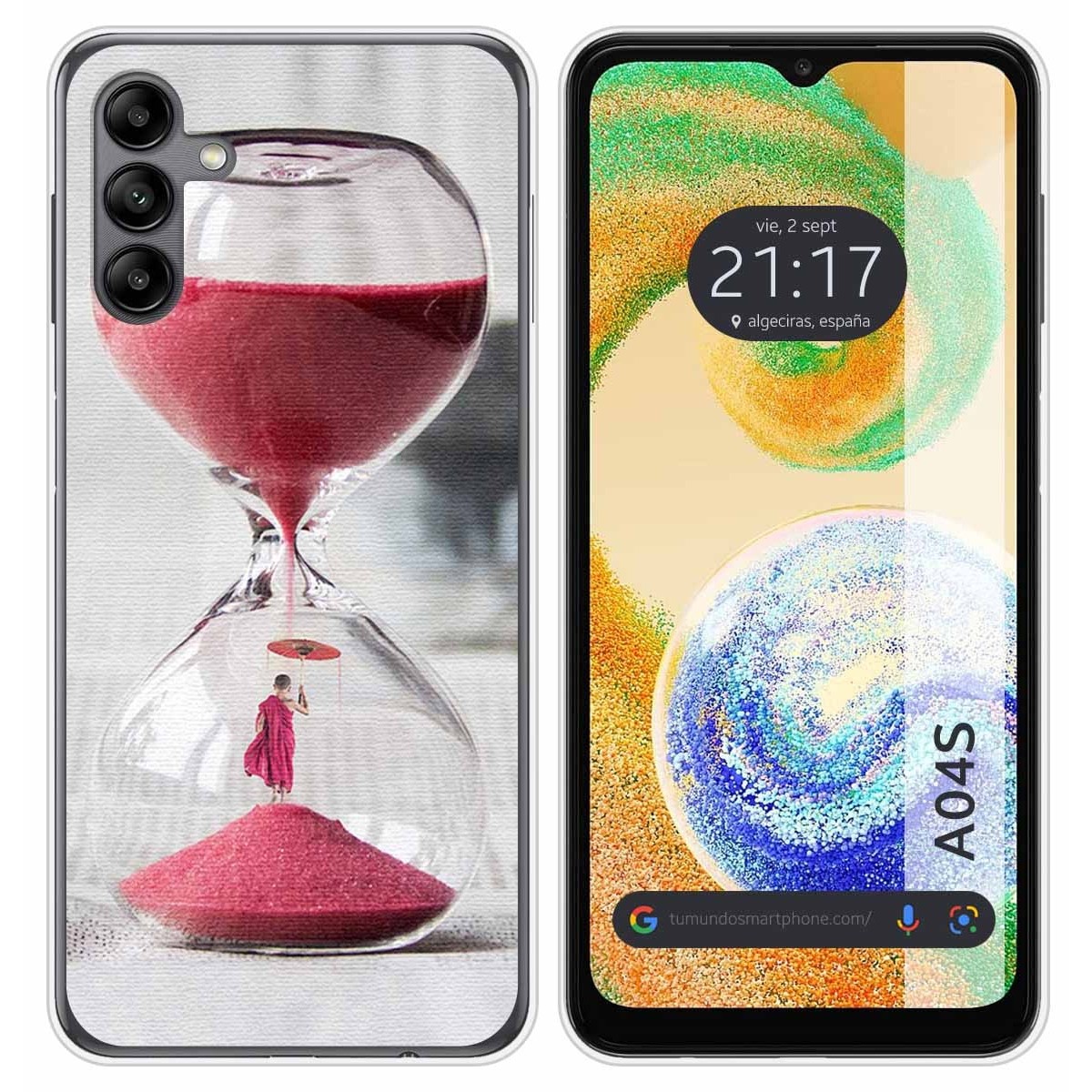 Funda Silicona para Samsung Galaxy A04s diseño Reloj Dibujos