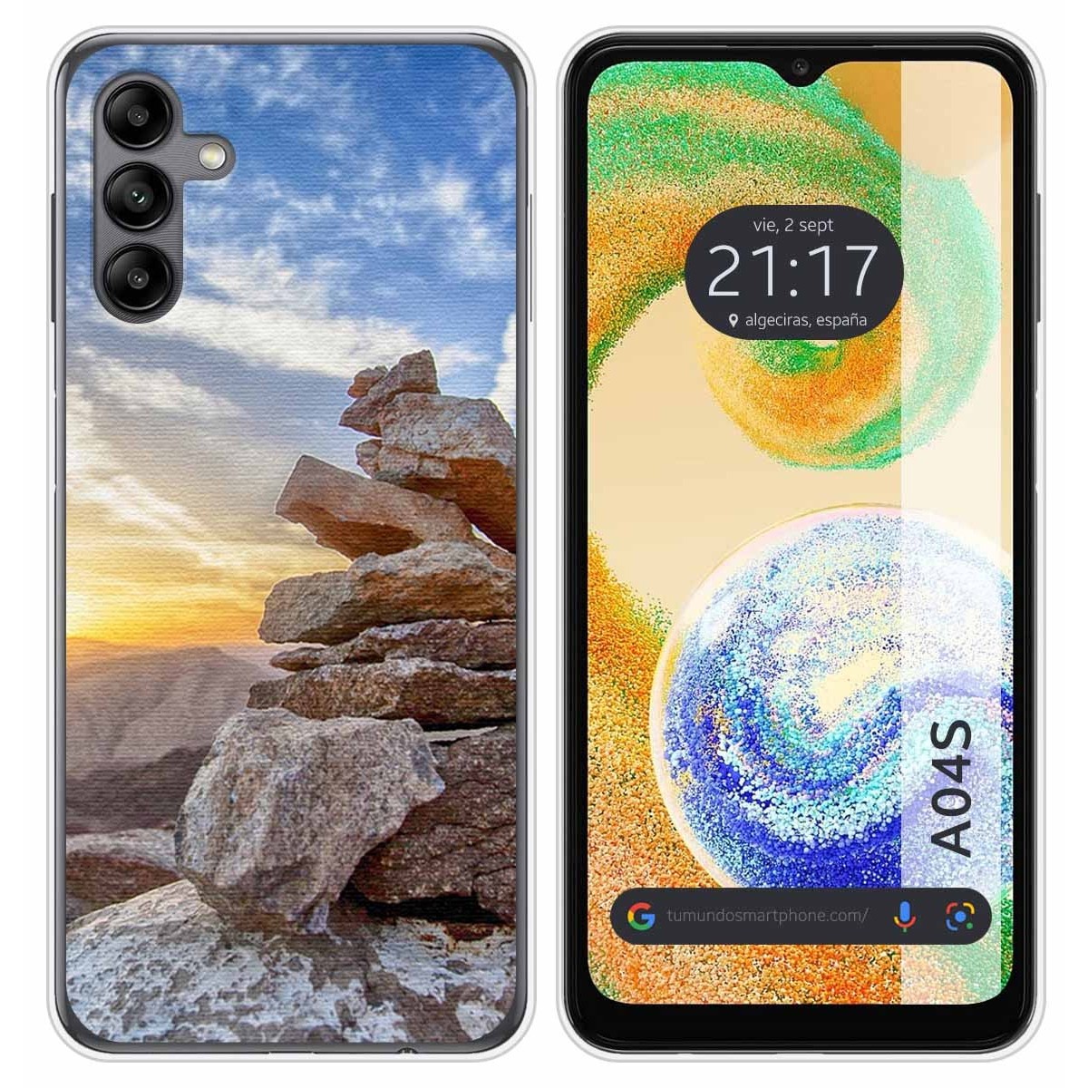 Funda Silicona para Samsung Galaxy A04s diseño Sunset Dibujos