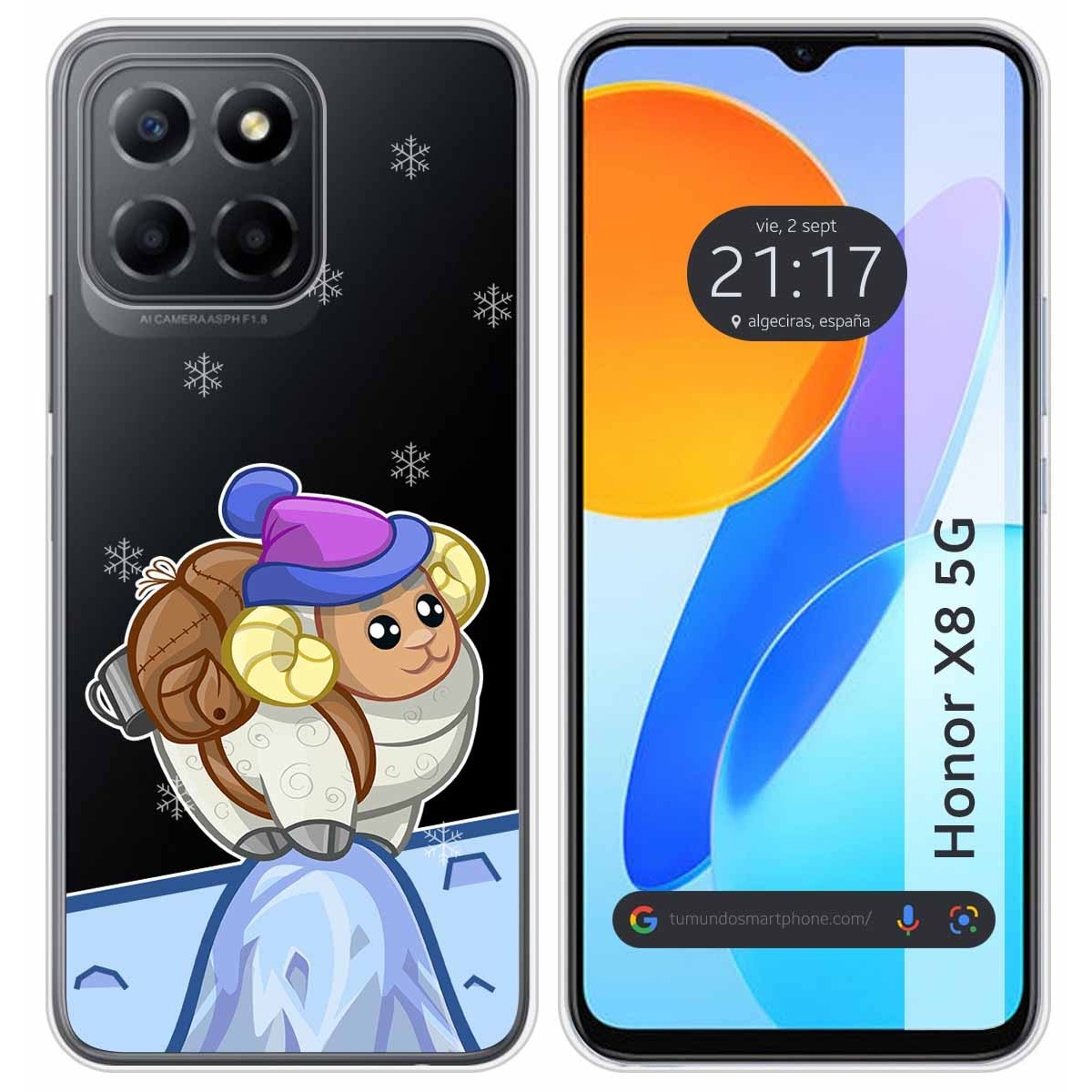 Funda Silicona Transparente para Huawei Honor X8 5G diseño Cabra Dibujos
