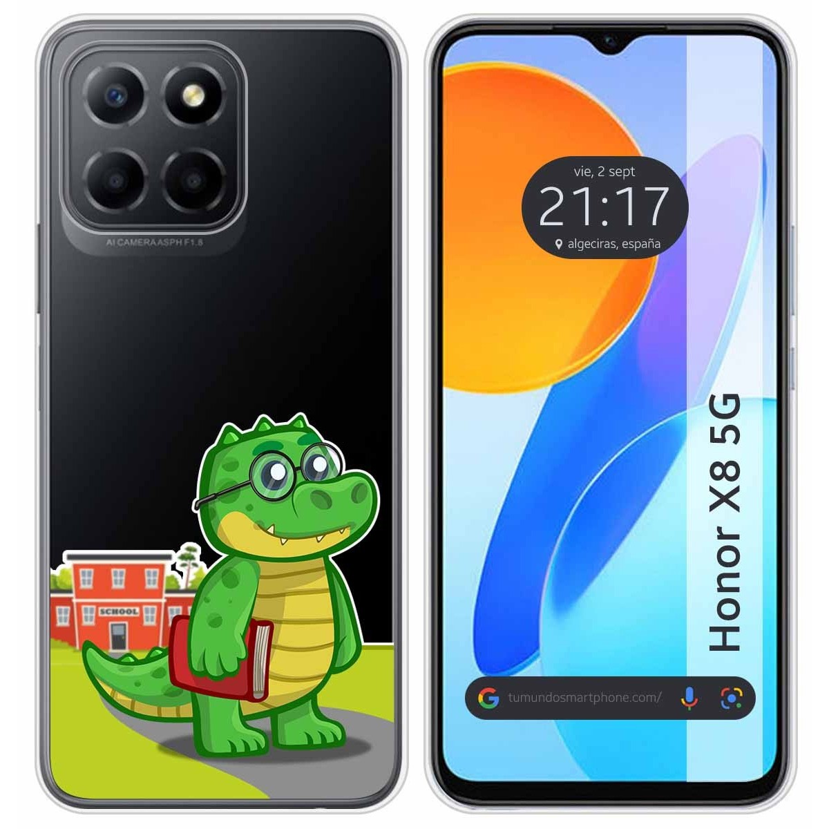 Funda Silicona Transparente para Huawei Honor X8 5G diseño Coco Dibujos