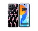 Funda Silicona Transparente para Huawei Honor X8 5G diseño Flamenco Dibujos