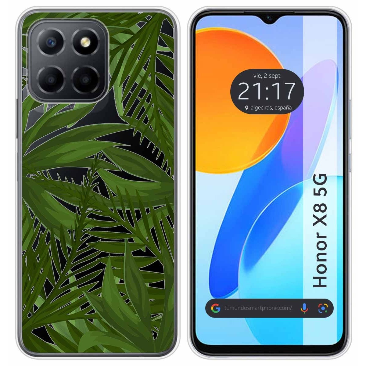 Funda Silicona Transparente para Huawei Honor X8 5G diseño Jungla Dibujos