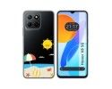 Funda Silicona Transparente para Huawei Honor X8 5G diseño Playa Dibujos