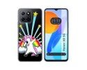 Funda Silicona Transparente para Huawei Honor X8 5G diseño Unicornio Dibujos