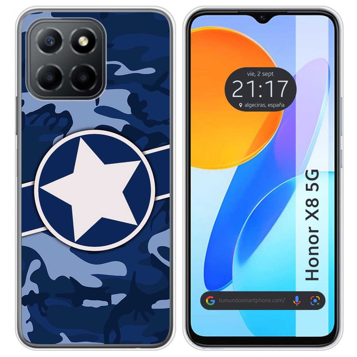 Funda Silicona para Huawei Honor X8 5G diseño Camuflaje 03 Dibujos