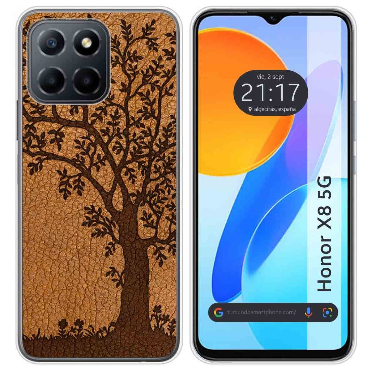 Funda Silicona para Huawei Honor X8 5G diseño Cuero 03 Dibujos