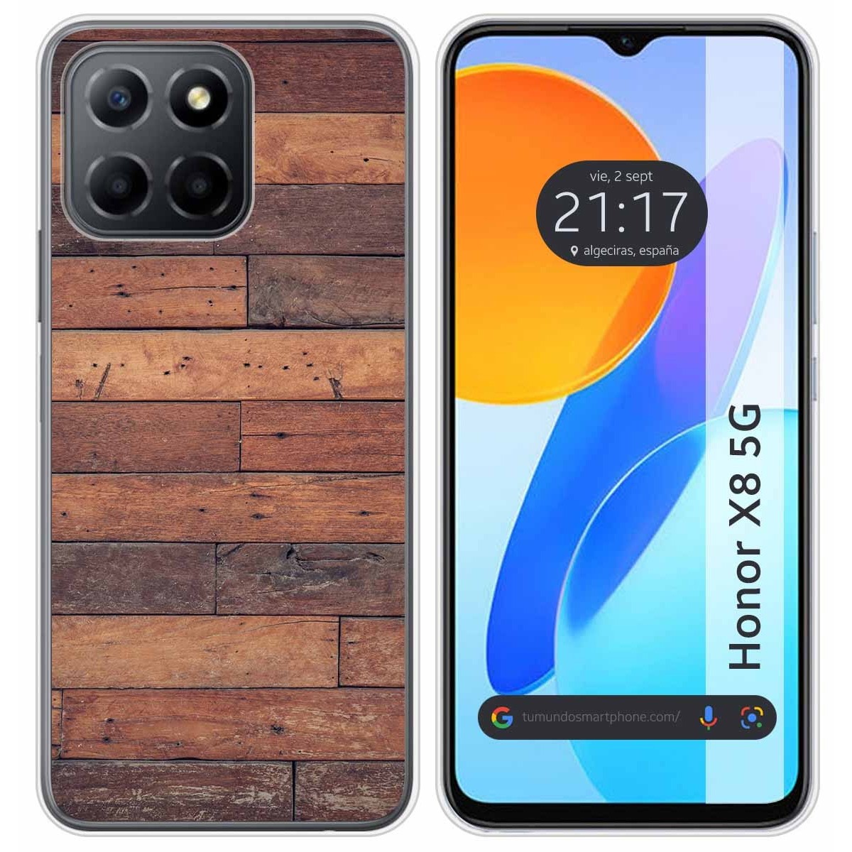Funda Silicona para Huawei Honor X8 5G diseño Madera 03 Dibujos