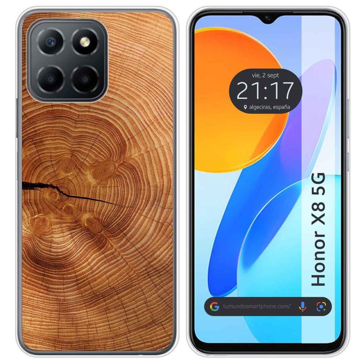 Funda Silicona para Huawei Honor X8 5G diseño Madera 04 Dibujos