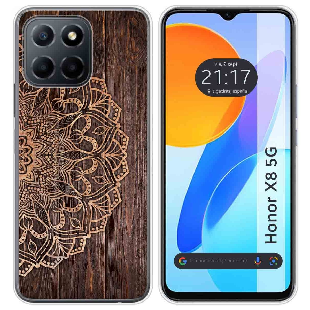 Funda Silicona para Huawei Honor X8 5G diseño Madera 06 Dibujos