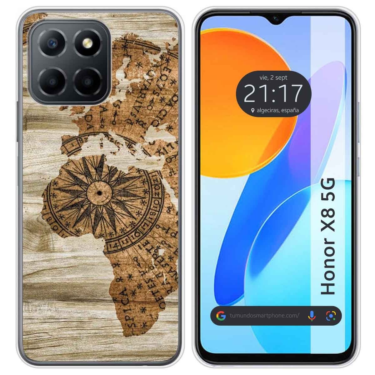 Funda Silicona para Huawei Honor X8 5G diseño Madera 07 Dibujos