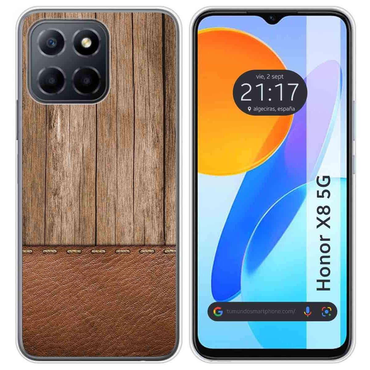 Funda Silicona para Huawei Honor X8 5G diseño Madera 09 Dibujos
