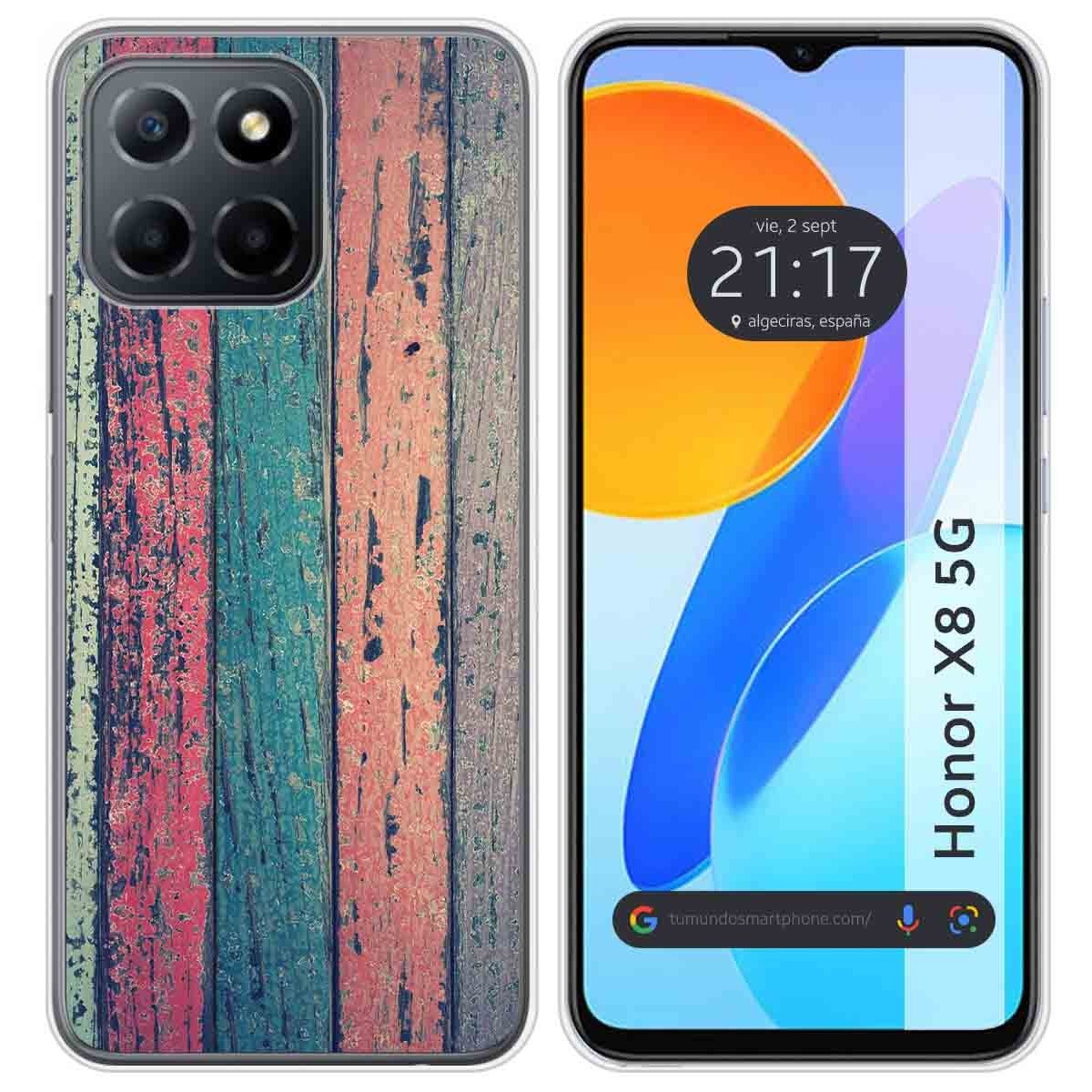 Funda Silicona para Huawei Honor X8 5G diseño Madera 10 Dibujos