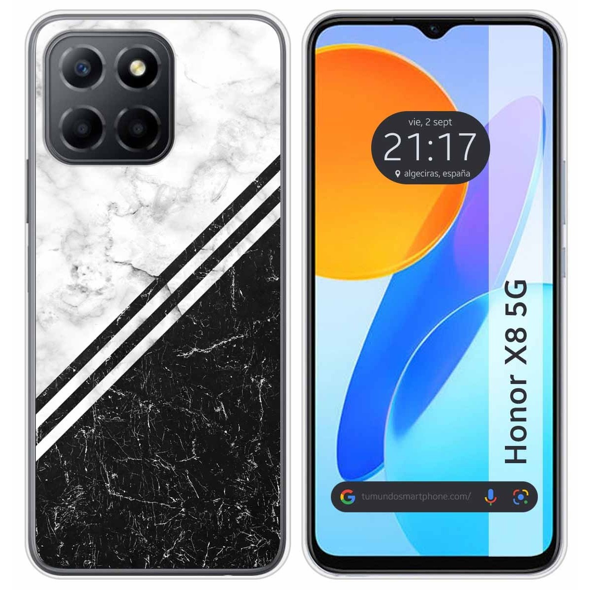 Funda Silicona para Huawei Honor X8 5G diseño Mármol 01 Dibujos