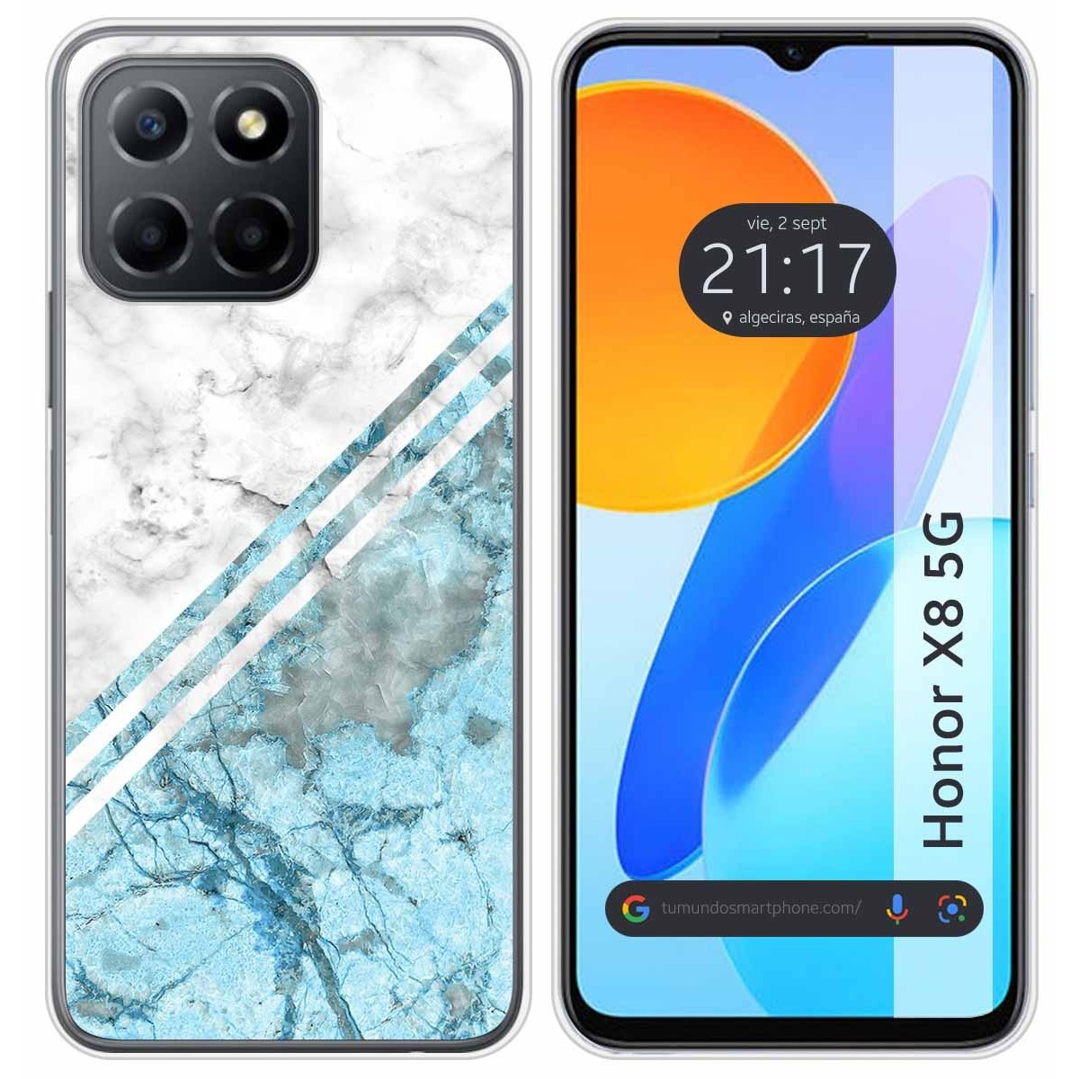 Funda Silicona para Huawei Honor X8 5G diseño Mármol 02 Dibujos