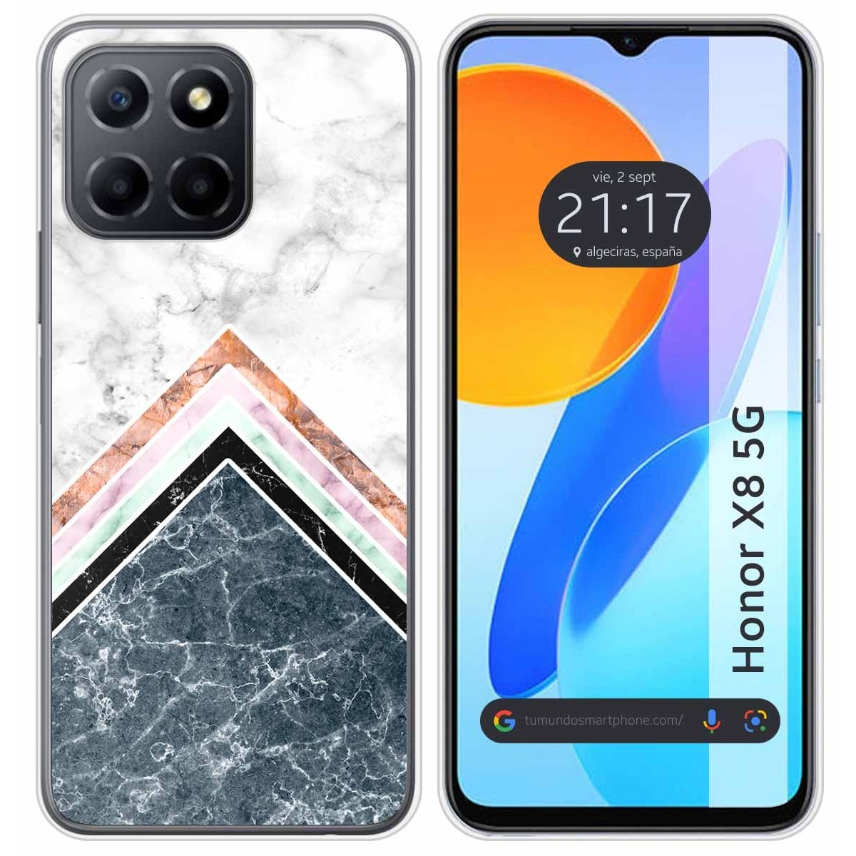 Funda Silicona para Huawei Honor X8 5G diseño Mármol 05 Dibujos