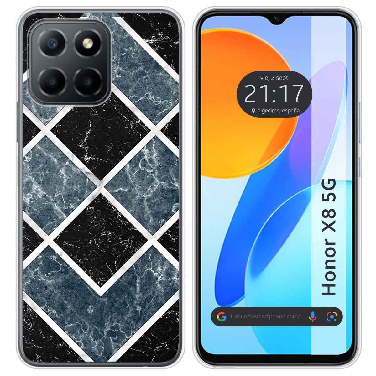 Funda Silicona para Huawei Honor X8 5G diseño Mármol 06 Dibujos