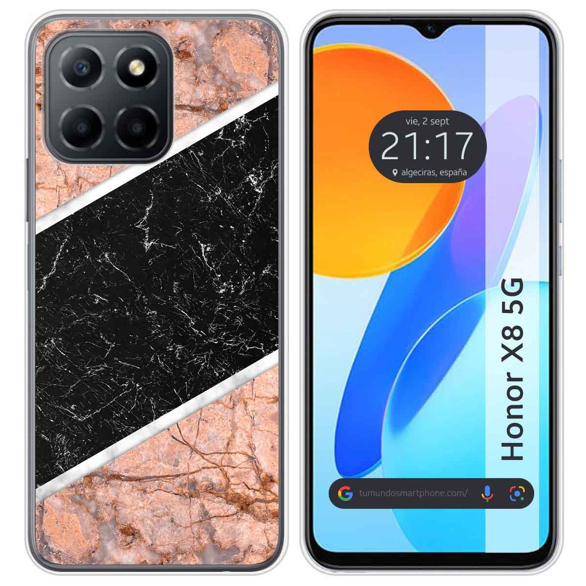 Funda Silicona para Huawei Honor X8 5G diseño Mármol 07 Dibujos