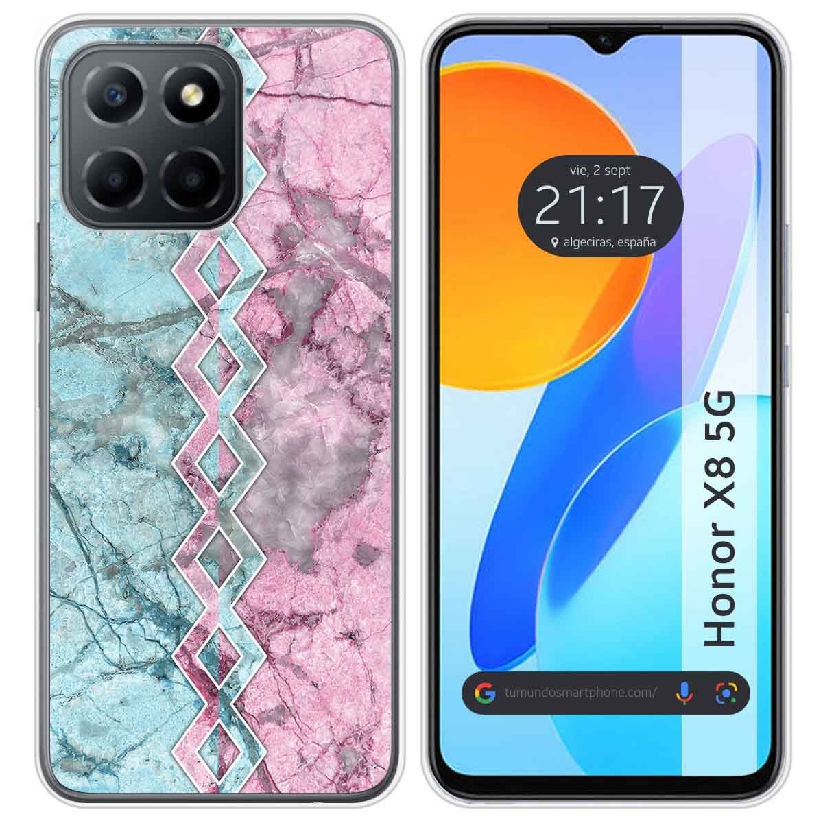 Funda Silicona para Huawei Honor X8 5G diseño Mármol 08 Dibujos
