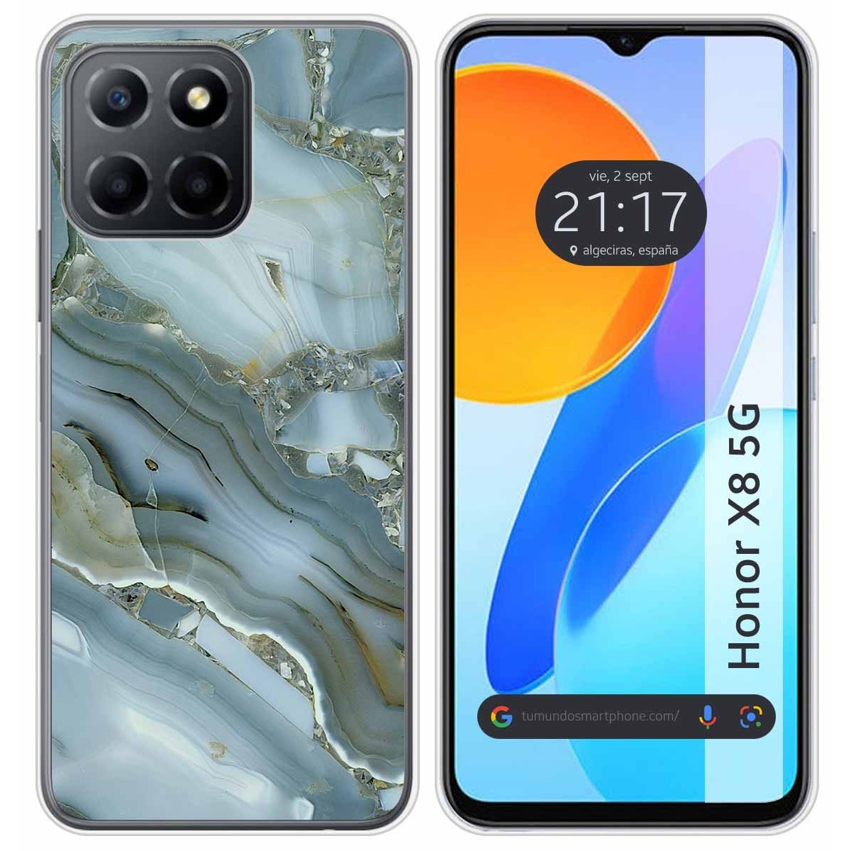 Funda Silicona para Huawei Honor X8 5G diseño Mármol 09 Dibujos