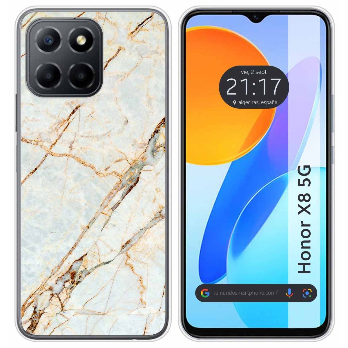 Funda Silicona para Huawei Honor X8 5G diseño Mármol 13 Dibujos