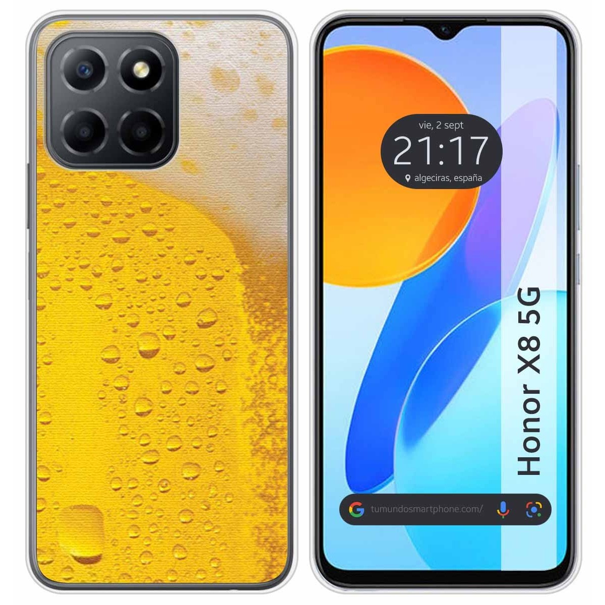 Funda Silicona para Huawei Honor X8 5G diseño Cerveza Dibujos