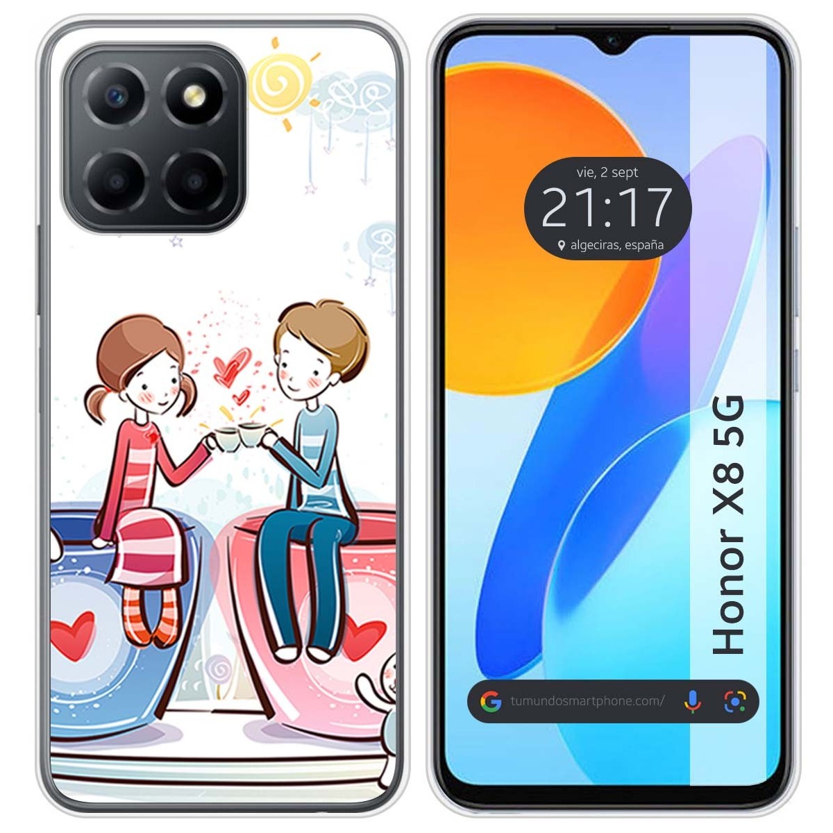 Funda Silicona para Huawei Honor X8 5G diseño Café Dibujos
