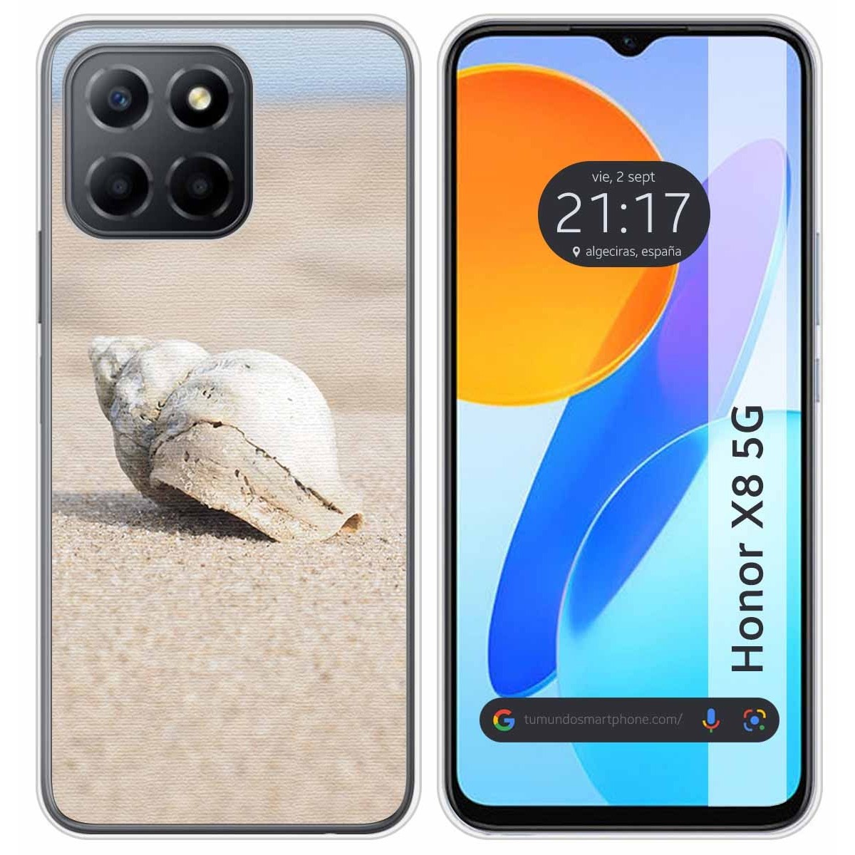 Funda Silicona para Huawei Honor X8 5G diseño Concha Dibujos