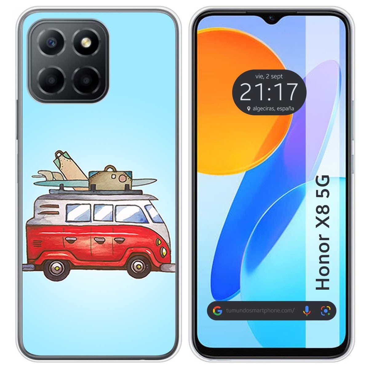 Funda Silicona para Huawei Honor X8 5G diseño Furgoneta Dibujos