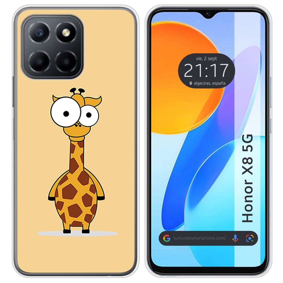 Funda Silicona para Huawei Honor X8 5G diseño Jirafa Dibujos